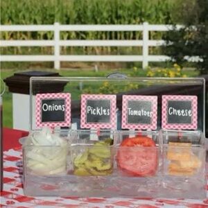 Oaklyn 4 Tray Condiment Server w/ Ice Tray NIB